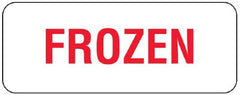 United Ad Label Pre-Printed Label UAL™ Laboratory Use Red Litho Paper FROZEN Temperature Control 7/8 X 2-1/4 Inch - M-812981-4611 - Roll of 1