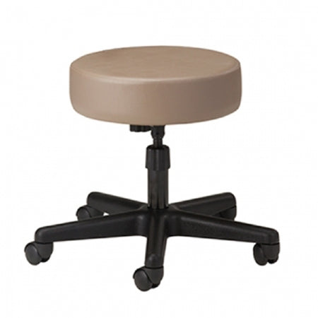 Clinton Industries Exam Stool Standard Series Backless Spin Lift Height Adjustment 5 Casters Cream