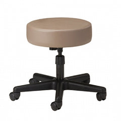 Clinton Industries Exam Stool Standard Series Backless Spin Lift Height Adjustment 5 Casters Cream