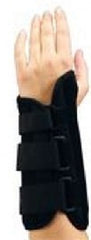 Patterson Medical Supply Wrist Brace Sammons Preston® R-Soft Contoured Fabric / Metal Right Hand Black Large