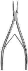 V. Mueller Rongeur Forceps V. Mueller® Lempert 7-1/2 Inch Length OR Grade Stainless Steel NonSterile Ratchet Lock Spring Handle Curved Slender, Jaws 7 X 2.5 mm Wide, Light - M-813138-2832 - Each