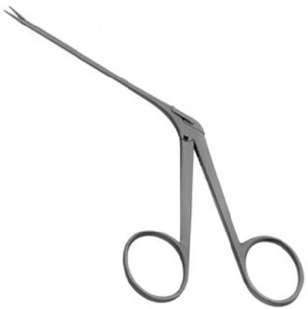 V. Mueller Crimper Forceps V. Mueller® House 3-1/8 Inch Length Stainless Steel NonSterile Finger Ring Handle Fine 8 mm Serrated Alligator Jaws - M-813140-3814 - Each