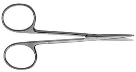 V. Mueller Strabismus Scissors Knapp Surgical Grade Straight Blunt Tip / Blunt Tip - M-813219-1122 - Each