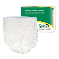 Principle Business Enterprises Unisex Adult Absorbent Underwear Select® Pull On with Tear Away Seams 2X-Large Disposable Heavy Absorbency - M-813405-4463 - Bag of 12