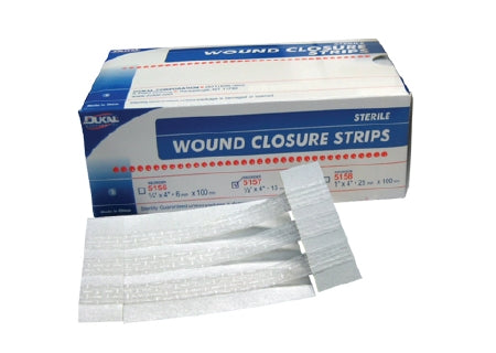 Skin Closure Strip 1/4 X 4 Inch Nonwoven Material Reinforced Strip White