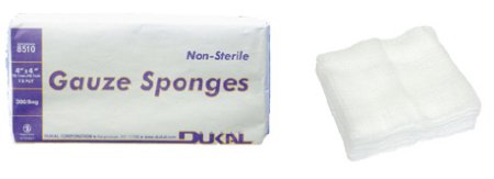 Dukal Gauze Sponge Basic Care Cotton 8-Ply 2 X 2 Inch Square NonSterile