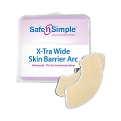 Safe N Simple Skin Barrier Arc Safe-n'Simple X-Tra Wide Mold to Fit, Standard Wear Adhesive without Tape Without Flange Universal System Hydrocolloid 1/2 Curve 2 X 6 Inch