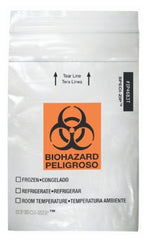Fisher Scientific Biohazard Specimen Bag SPECI-ZIP™ Clear Bag 4 X 6 Inch - M-814677-3709 - Case of 1000
