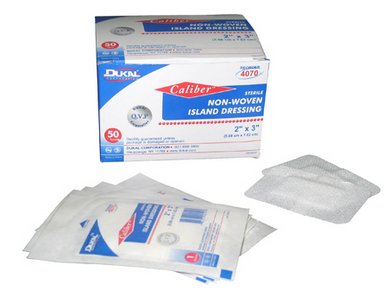 Dukal Adhesive Dressing Caliber™ 2 X 3 Inch Nonwoven Rectangle White Sterile