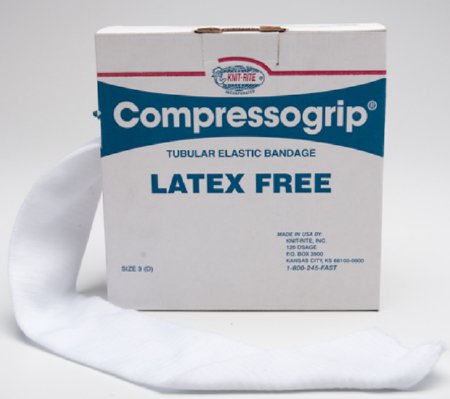 Alimed Elastic Tubular Support Bandage Compressogrip® 3 Inch X 11 Yard 20 to 25 mmHg Pull On White Size D NonSterile