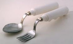 Alimed Soup Spoon Grip-Tight Swivel Design White Stainless Steel / Nylon Coated