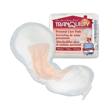 Principle Business Enterprises Bladder Control Pad Tranquility® Ultimate 6-1/2 X 13-1/2 Inch Heavy Absorbency Polymer Core One Size Fits Most Adult Unisex Disposable - M-816453-1811 - Case of 96
