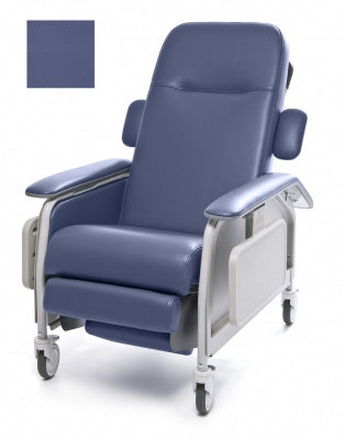 Graham-Field Clinical Care 3-Position Recliner Lumex® Royal Blue Patriot Plus Fabric Four Tente® Swivel Caster, Three Locking Caster