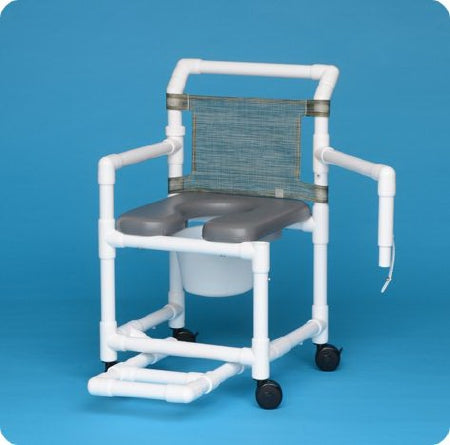 IPU Commode / Shower Chair ipu® Swing Arm - Left PVC Frame Mesh Back