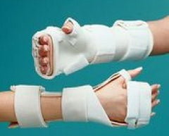 Patterson Medical Supply Arthritis Hand Splint Rolyan® Arthritis Mitt Thermoplastic / Plastazote Left Hand Beige / White Large