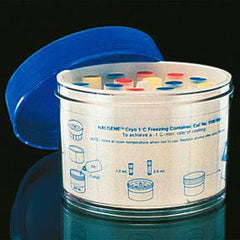 Fisher Scientific Storage Container Mr. Frosty 3.44 X 4.63 Inch, Translucent with Blue Cap, Polycarbonate / Polyethylene Construction For Storage of 12 to 18 Cryogenic Tubes