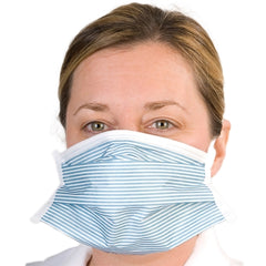 SPS Medical Supply Particulate Respirator / Surgical Mask Isolator Plus Medical N95 Chamber Elastic Strap One Size Fits Most Blue / White Stripe NonSterile Not Rated