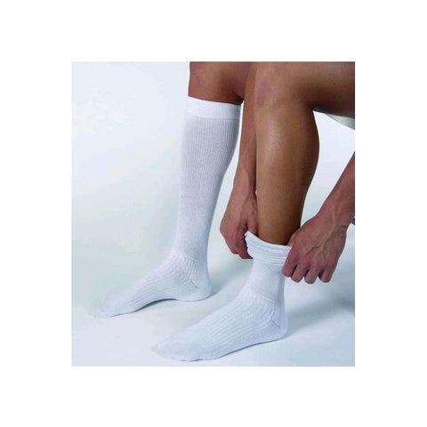 BSN Medical Compression Socks JOBST ActiveWear Knee High Large / Full Calf White Closed Toe - M-993643-3621 | Pair
