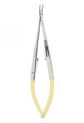 V. Mueller Microvascular Needle Holder Vital™ 5-3/4 Inch Length Curved Flat Spring Handle - M-820590-3355 - Each