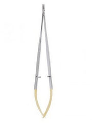 V. Mueller Needle Holder Vital™ 8-3/4 Inch Length Smooth Teeth, Curved, Extra Fine Jaw Flat Spring Handle - M-820601-3927 - Each