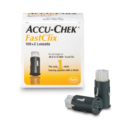 Roche Diabetes Care Lancet Accu-Chek® FastClix Lancet Needle Multiple Depth Settings Track System