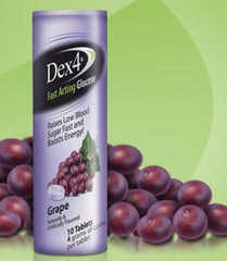 Can Am Care Glucose Supplement Dex4® 10 per Box Chewable Tablet Grape Flavor