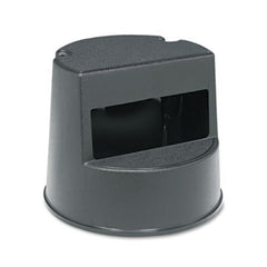 Rubbermaid® Commercial Rolling Step Stool, Curved Design, 2-Step, Retracting Casters, 16 dia. x 13.5h, Black