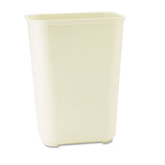 Rubbermaid® Commercial Fire-Resistant Wastebasket, Rectangular, Fiberglass, 10 gal, Beige