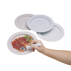 Fabrication Enterprises Plate Inner Lip™ Sandstone Reusable Plastic 9 Inch Diameter