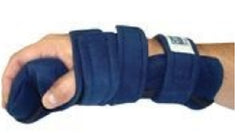 Patterson Medical Supply Hand / Thumb Orthosis ComfySplints™ Foam / Velour Left or Right Hand Navy Blue Small