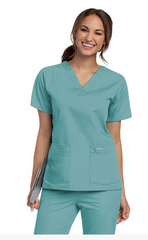 Landau Uniforms Scrub Shirt 5X-Large Hunter Green 4 Pockets Short Sleeve Female - M-999211-1538 - Each