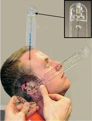 Fabrication Enterprises Goniometer Baseline® Absolute+Axis® Clear Plastic 0.25 X 5 X 14 Inch 360° Head, 12 Inch Arms Has an Integrated Absolute+Axis® at the End of One Arm