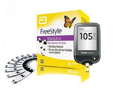 Abbott Blood Glucose Test Strips FreeStyle Lite® 50 Strips per Box Tiny sample size only 0.3 µL For FreeStyle Insulinx® Meter