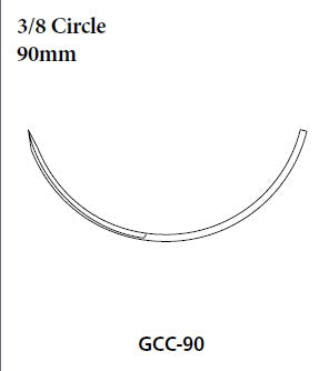 Suture with Needle Monosof Nonabsorbable Uncoated Black Suture Monofilament Nylon Size 1 40 Inch Suture 1-Needle 90 mm Length 3/8 Circle Conventional Cutting Needle