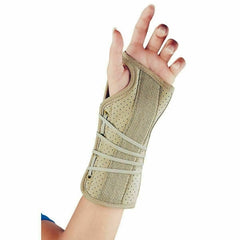 BSN Medical Cock-Up Wrist Brace Soft Fit Metal / Suede Right Hand Beige Medium