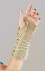 BSN Medical Cock-Up Wrist Brace Soft Fit Metal / Suede Right Hand Beige Large
