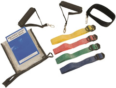 Fabrication Enterprises Exercise Resistance Band Set CanDo® Yellow / Red / Green / Blue X-Light to Heavy Resistance