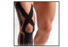 Fabrication Enterprises Kinesiology Tape Spider-Tech® Pre-Cut Knee Cotton Black NonSterile