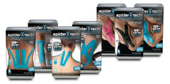 Fabrication Enterprises Kinesiology Tape Spider-Tech® Pre-Cut Lymphatic Cotton Blue NonSterile