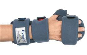 Alimed Resting Hand Orthosis with Thumb Ease DynaPro™ Fabric Left Hand Blue Medium