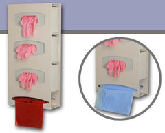 Bowman Manufacturing PPE Dispenser BOWMAN® Wall Mount Quartz Beige 10 W X 20.5 H X 4 D Inch ABS Plastic