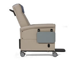 Champion Manufacturing Bariatric Transport Manual Recliner Ascent XL 660 Series Iced Mint 4 Inch Twin Wheel Casters