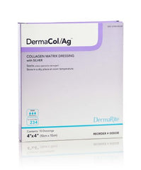 DermaRite Industries Silver Collagen Dressing DermaCol/Ag™ 4 X 4 Inch Square Sterile