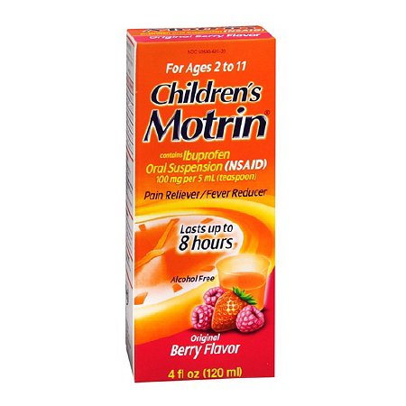 J & J Sales Children's Pain Relief Motrin® 100 mg / 5 mL Strength Ibuprofen Oral Suspension 4 oz.