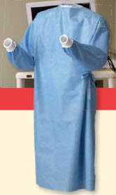 Cardinal Non-Reinforced Surgical Gown with Towel Astound® X-Large / X-Long Blue Sterile AAMI Level 3 Disposable