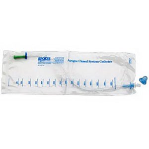 Hollister Intermittent Closed System Catheter Apogee® Straight Tip / Firm 14 Fr. Without Balloon PVC