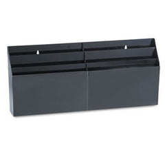 Rubbermaid® Optimizers Six-Pocket Organizer, 26 21/32" x 3 4/5" x 11 9/16", Black