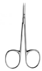 V. Mueller Iris Scissors V. Mueller® 3-1/2 Inch Length Surgical Grade Stainless Steel NonSterile Finger Ring Handle Curved Sharp Tip / Sharp Tip - M-826770-4525 - Each