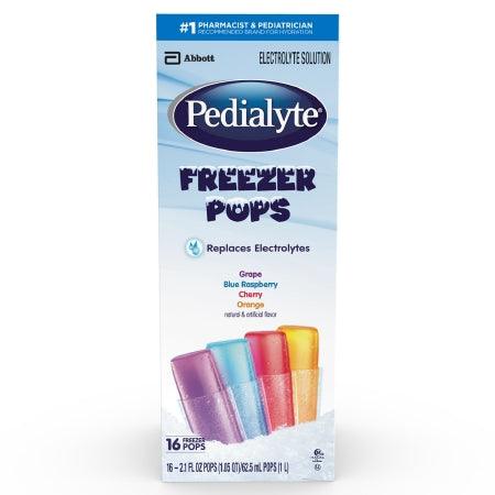 Abbott Nutrition Pediatric Oral Electrolyte Freezer Pop Pedialyte® Grape / Blue Raspberry / Cherry / Orange Flavor 2.1 oz. Box Ready to Use