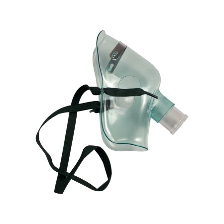 Dynarex Aerosol Mask Standard Style Adult One Size Fits Most Adjustable Head Strap / Nose Clip